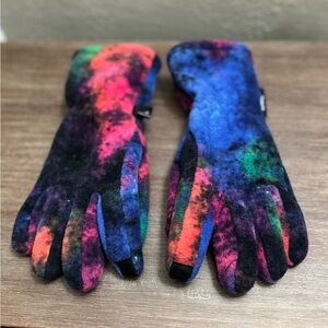 Lands’ End Colorful Fleece Touch Screen Compatible Gloves Kid’s Size Small